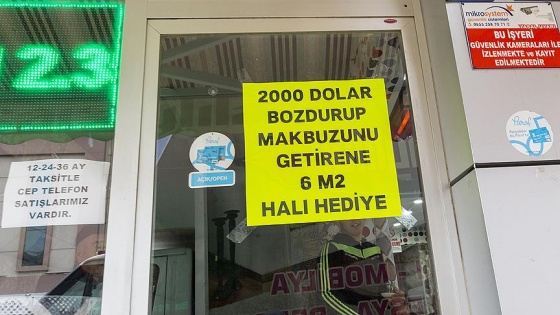 'Dolar bozdurana halı ve perde bedava'