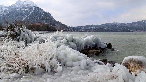 Eğirdir 'buz' tuttu