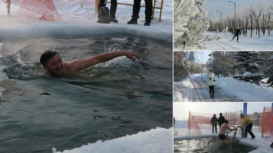 Eksi 40 derecede spor yapıyorlar