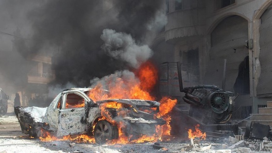 El Bab'da ÖSO alanına bombalı saldırı