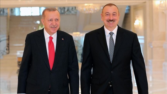 Erdoğan, Azerbaycan'da Aliyev ile bir araya geldi