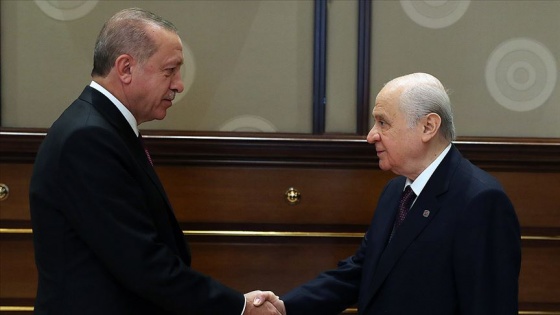 Erdoğan ile Bahçeli Meclis'te bir araya geldi