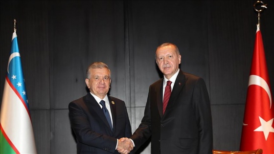 Erdoğan, Mirziyoyev ile bir araya geldi