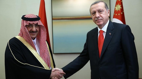 Erdoğan Suudi Arabistan Veliaht Prensi Abdulaziz Al-Suud ile görüştü