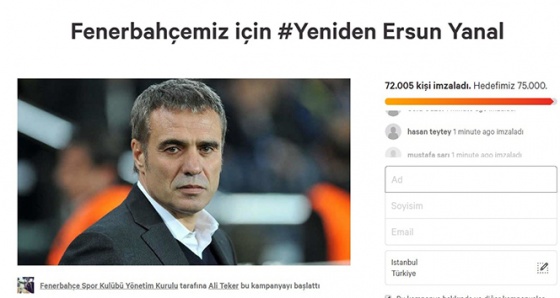 Ersun Yanal için 72 bin imza toplandı