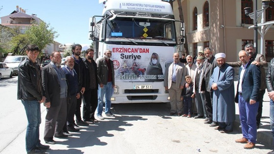 Erzincan'dan İdlib'e insani yardım