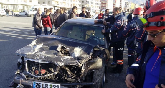 Erzurum’da trafik kazası: 4 yaralı