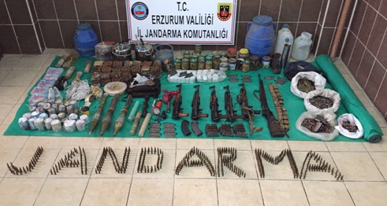 Erzurum Karayazı’da PKK’nın cephaneliği ele geçirildi