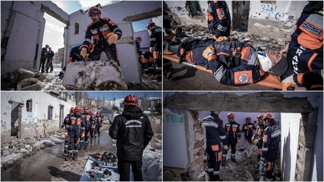 Erzurum'un gönüllü ekibi afetlerde hayat kurtarmak için sürekli eğitimde