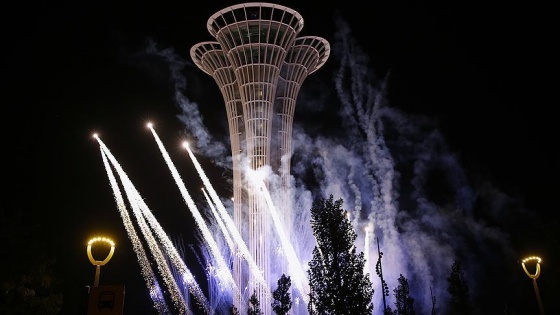 EXPO 2016 Antalya Kulesi'nde havai fişek gösterisi