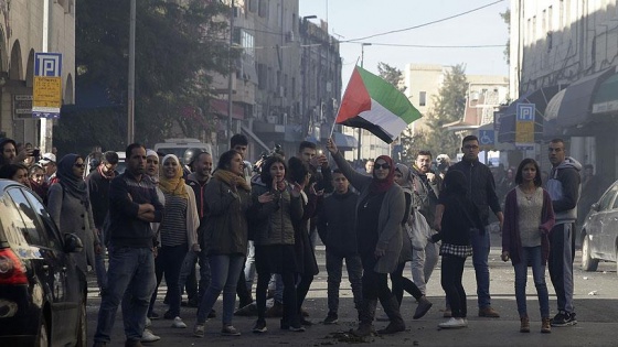 Filistinliler Trump'ın Kudüs kararını protesto etti