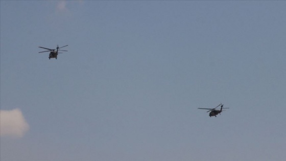 Fırat'ın doğusunda altıncı ortak helikopter uçuşu