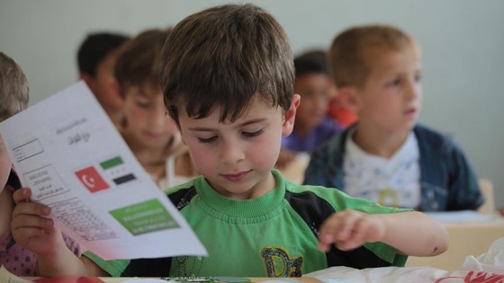 Fırat Kalkanı Harekatı bölgesinde karne heyecanı