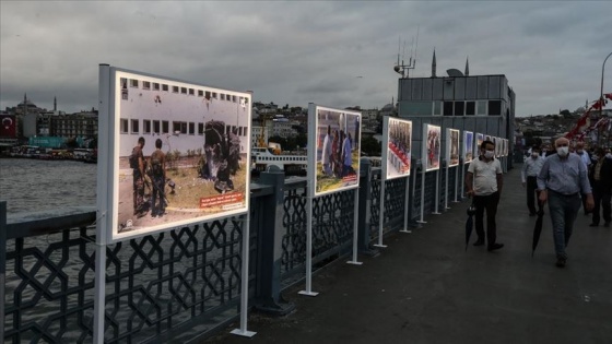 Galata Köprüsü'nde '15 Temmuz İstiklal Sergisi' açıldı