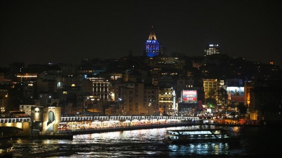 Galata Kulesi, diyabete dikkati çekmek için maviye büründü