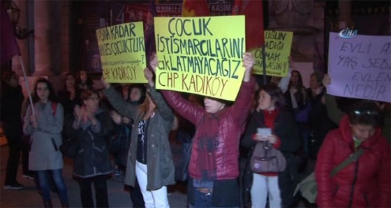 Galatasaray Meydanı’nda 'cinsel istismar' protestosu