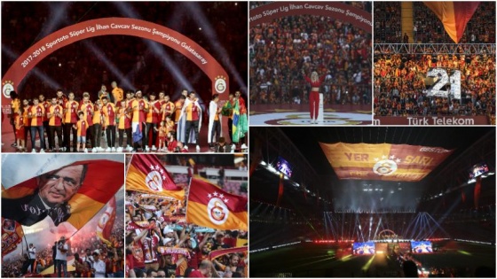 Galatasaray şampiyonluğunu kutluyor