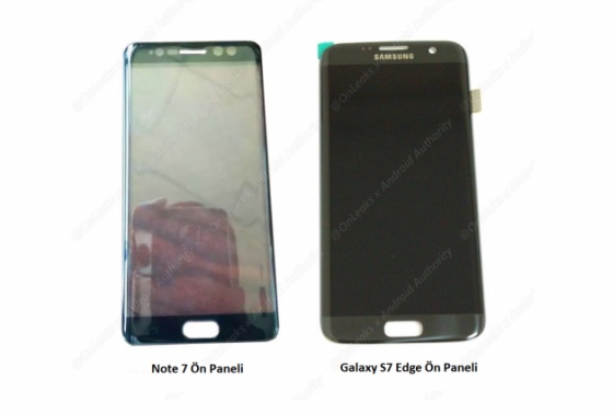 Galaxy Note 7'nin sızdırılan ön paneli iris tarayıcısına işaret ediyor
