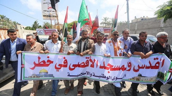 Gazze'de İsrail'in ırkçı uygulamaları protesto edildi