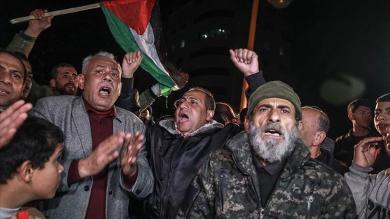 Gazze'deki Filistinli direniş grupları, ABD'nin sözde barış planını protesto etti