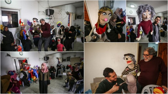 Gazzeli gençlerin eğlenceli uğraşı kuklacılık