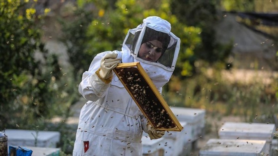 Gazzeli şehit kızı arıcılık yapan babasının mesleğini devraldı