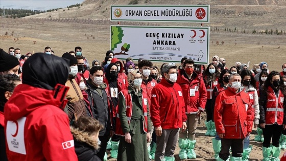 Genç Kızılay tarafından başkentte hatıra ormanı oluşturuldu