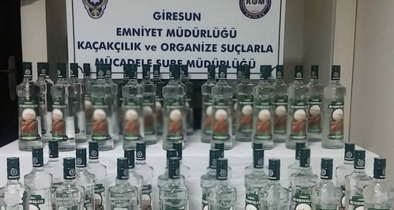 Giresun’da kaçak içki operasyonu