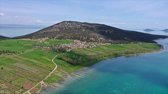 Gölün ortasındaki adada koronavirüsten izole bir hayat sürdürüyorlar