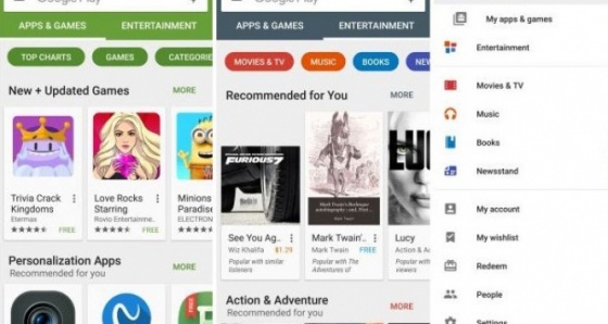 Google Play Store güncellendi!