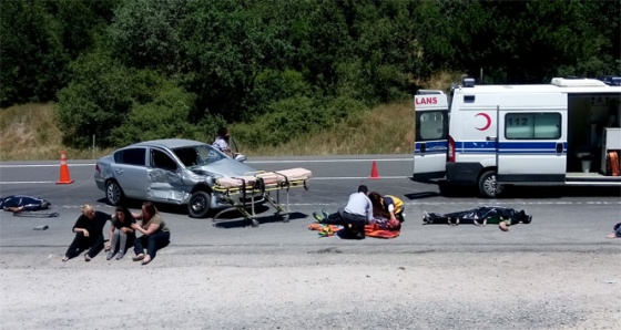 Hakim ve savcılar için trafik kazası tatbikatı