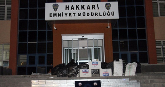 Hakkari’de 23 bin paket kaçak sigara ele geçirildi