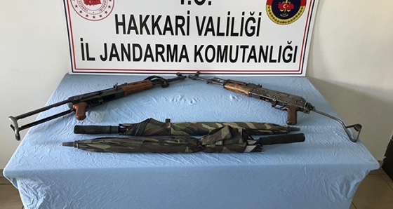 Hakkari kırsalında silah ele geçirildi