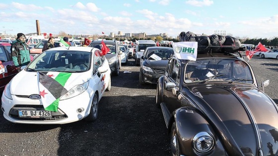 Halep'e yardım konvoyları yola çıktı