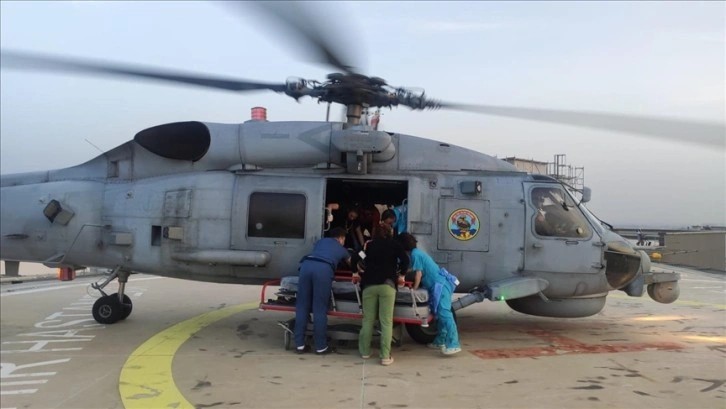 Hatay'da tedavi gören bir kişi TSK helikopteriyle Adana'ya nakledildi