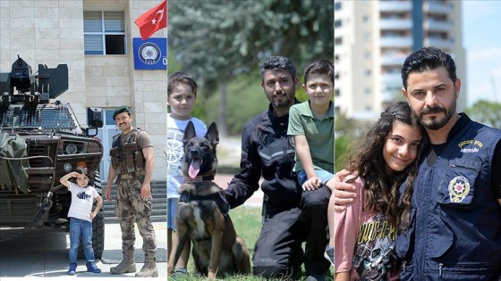 Hem evde hem işte 'babalık' yapan polisler