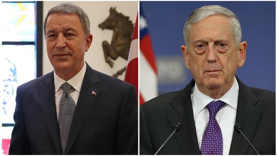 Hulusi Akar ile James Mattis telefonda görüştü