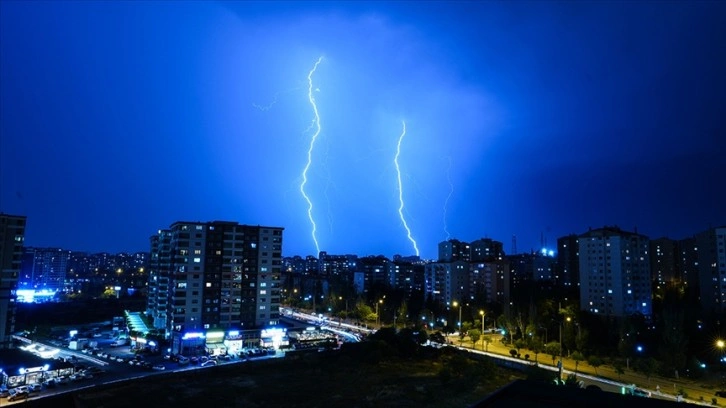 İç Anadolu, Marmara'nın güneyi ve kuzeydoğu kesimleri için gök gürültülü sağanak uyarısı