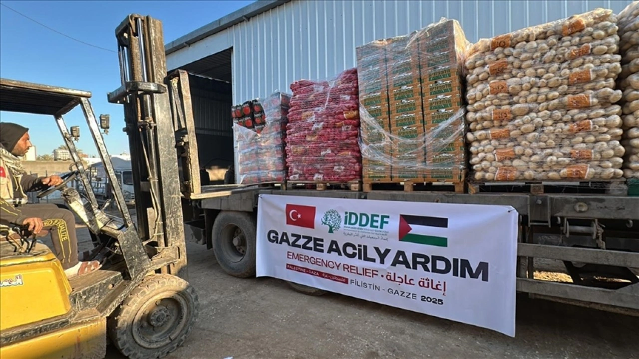 İDDEF Gazze'ye 36 ton taze gıda yardımında bulundu