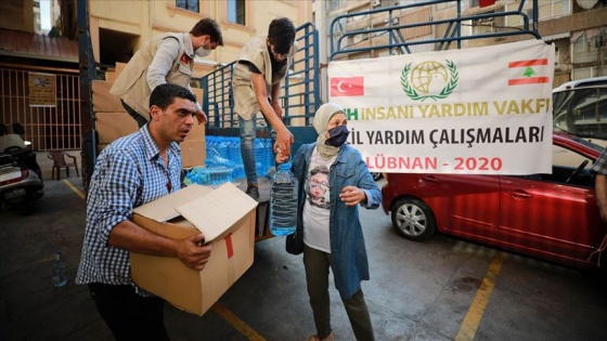 İHH Beyrut'ta 3 bin 700 kişiye acil yardım ulaştırdı