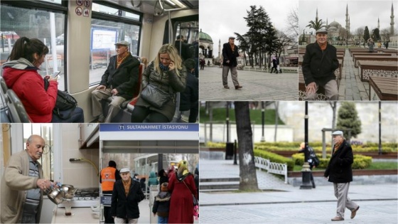 İlerleyen yaşına rağmen İstanbul'un güzelliklerini dolu dolu yaşıyor