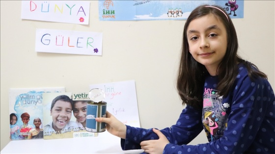 İlkokul öğrencisi Hayrunnisa 2 yıldır her ay harçlığını Filistinli Rahna'ya gönderiyor