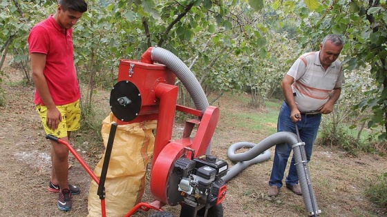 İşçilik maliyetini düşürmek için fındık toplama makinesi tasarladı