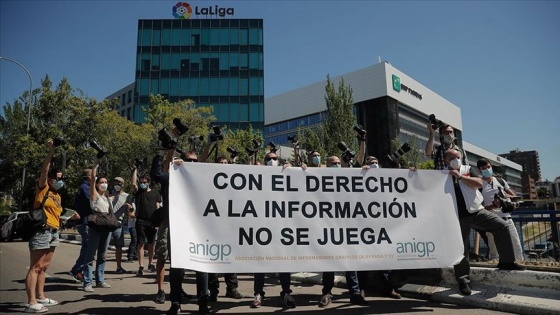 İspanya'da foto muhabirlerinden La Liga ve kulüplere protesto