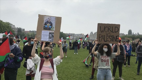 İsrail'in ilhak planı Hollanda’da protesto edildi