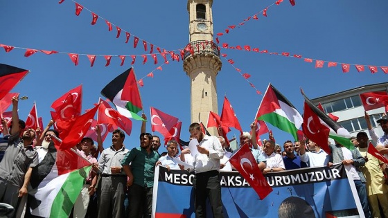 İsrail'in Mescid-i Aksa'ya yönelik ihlallerine büyük tepki