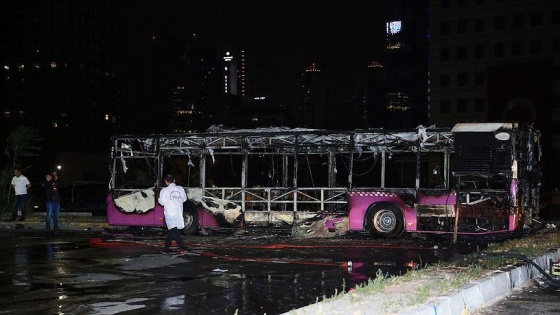 İstanbul'da İETT otobüsünde yangın