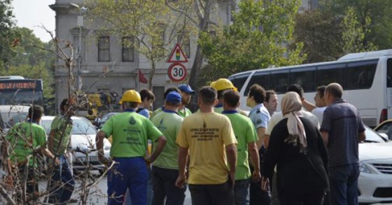 İstanbul'un göbeğinde silahlı yumruklu kavga