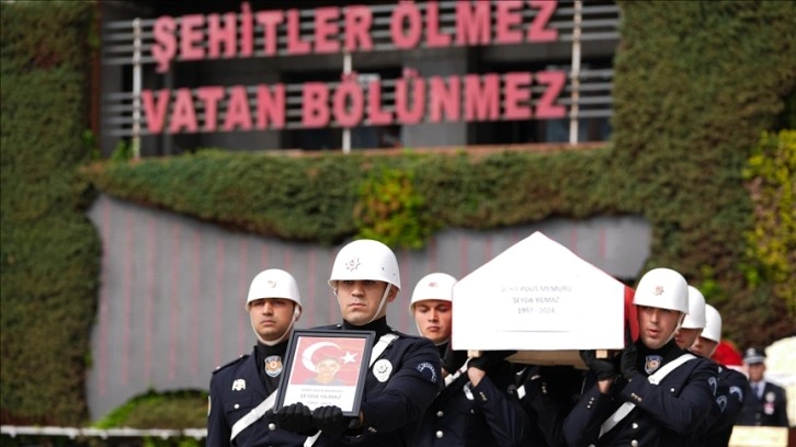 İstanbul'da şehit olan polis memuru için cenaze töreni düzenlendi