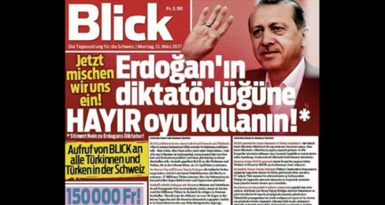 İsviçre&#039;nin Blick gazetesi haddini aştı